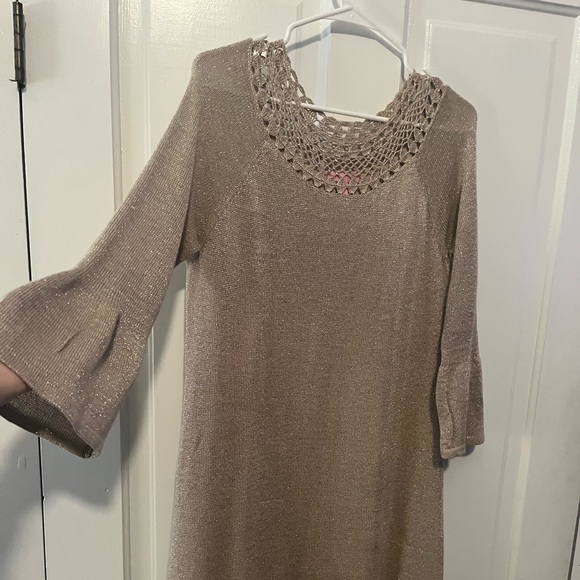 Lilly Pulitzer gold dress - Picture 2 of 3